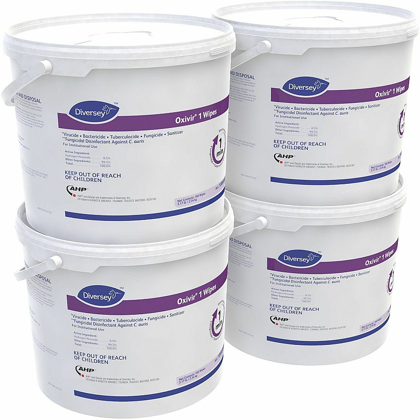 Diversey One-Step Ready-to-Use Hospital Disinfectant Cleaner Wipe ...