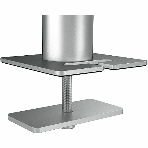 DURABLE Desk Mount for Monitor, Curved Screen Display - Silver Height Adjustable - 1 Display(s) Supported - 38" Screen Support - 17 lb Load Capacity - 75 x 75, 100 x 100 - Aluminum, Plastic - 1 Each (508423)