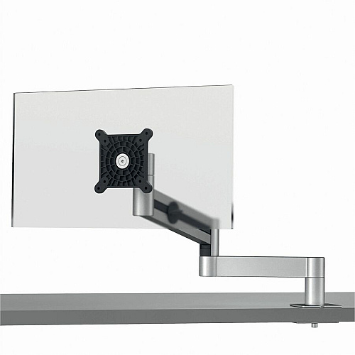 DURABLE Desk Mount for Monitor, Curved Screen Display - Silver Height Adjustable - 1 Display(s) Supported - 38" Screen Support - 17 lb Load Capacity - 75 x 75, 100 x 100 - Aluminum, Plastic - 1 Each (508423)
