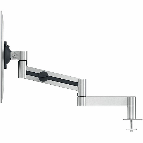 DURABLE Desk Mount for Monitor, Curved Screen Display - Silver Height Adjustable - 1 Display(s) Supported - 38" Screen Support - 17 lb Load Capacity - 75 x 75, 100 x 100 - Aluminum, Plastic - 1 Each (508423)