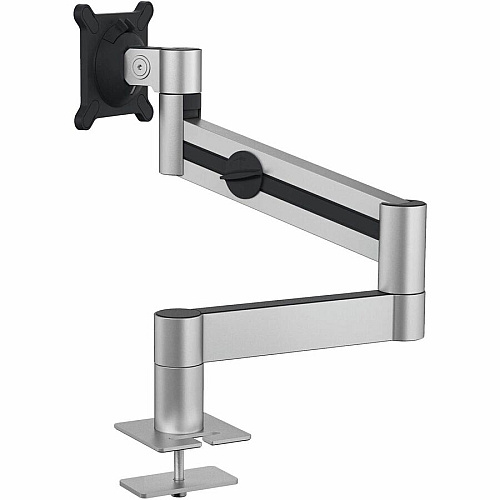 DURABLE Desk Mount for Monitor, Curved Screen Display - Silver Height Adjustable - 1 Display(s) Supported - 38" Screen Support - 17 lb Load Capacity - 75 x 75, 100 x 100 - Aluminum, Plastic - 1 Each (508423)