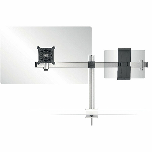 DURABLE Mounting Arm for Monitor, Tablet - Silver Height Adjustable - 1 Display(s) Supported - 34" Screen Support - 17.64 lb Load Capacity - 75 x 75, 100 x 100 - Aluminum, Plastic - 1 Each (508723)