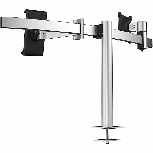 DURABLE Desk Mount for Monitor, Curved Screen Display, Tablet - Silver Height Adjustable - 1 Display(s) Supported - 38" Screen Support - 17.64 lb Load Capacity - Aluminum, Plastic - 1 Each (508823)