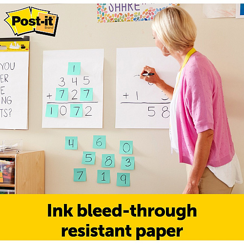 Post-it&reg; Post it Super Sticky Mini Easel Pad 1 Subject(s) - 20 Sheets - Stapled - Portable, Self-stick, Bleed Resistant, Sturdy Back, Built-in Carry Handle - 2 / Pack (577SS2PK)