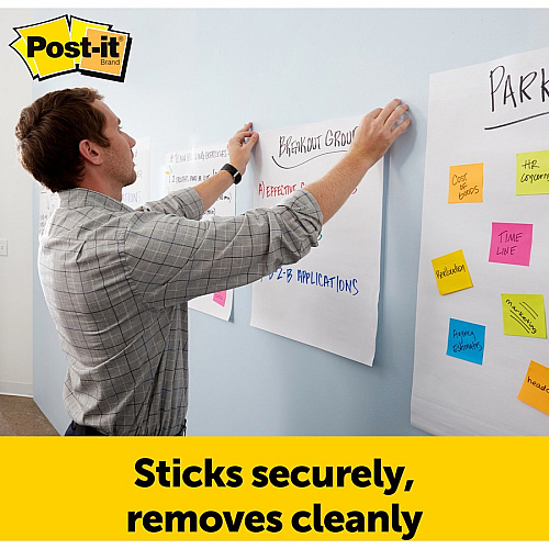 Post-it&reg; Post it Super Sticky Mini Easel Pad 1 Subject(s) - 20 Sheets - Stapled - Portable, Self-stick, Bleed Resistant, Sturdy Back, Built-in Carry Handle - 2 / Pack (577SS2PK)