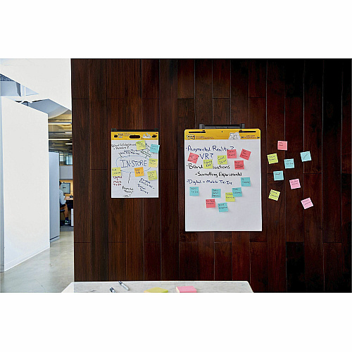 Post-it&reg; Post it Super Sticky Mini Easel Pad 1 Subject(s) - 20 Sheets - Stapled - Portable, Self-stick, Bleed Resistant, Sturdy Back, Built-in Carry Handle - 2 / Pack (577SS2PK)