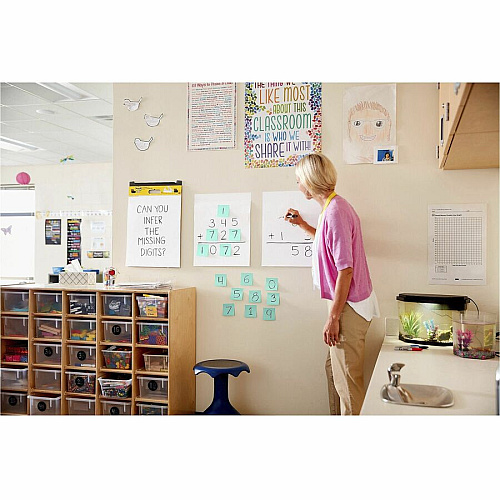 Post-it&reg; Post it Super Sticky Mini Easel Pad 1 Subject(s) - 20 Sheets - Stapled - Portable, Self-stick, Bleed Resistant, Sturdy Back, Built-in Carry Handle - 2 / Pack (577SS2PK)