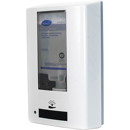 Diversey IntelliCare Hybrid Dispenser Automatic/Manual - 1.37 quart Capacity - Durable, Lockable, Site Window, Tamper Resistant, Scratch Resistant, UV Resistant, Refillable - White - 2 / Carton (D6205568CT)