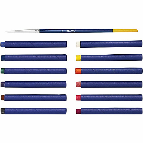 Prang Watercolor Crayons 3.5" Length - 0.3" Diameter - Multi - 12 Each (X34312)