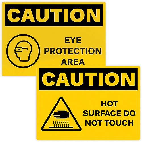 Avery&reg; Adhesive Printable Vinyl Signs Waterproof - 5" Width x 7" Length - Permanent Adhesive - Rectangle - Laser - Yellow - Vinyl - Print-to-the Edge, Permanent Adhesive, Customizable, Self-adhesive, Chemical Resistant, Abrasion Resistant - 1  (61554)