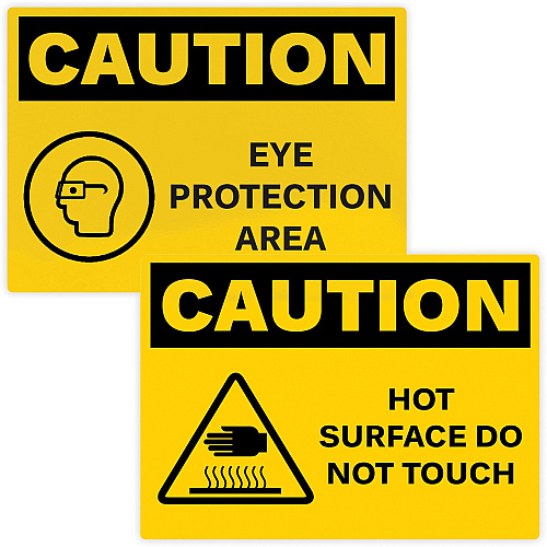 Avery&reg; Adhesive Printable Vinyl Signs Waterproof - 5" Width x 7" Length - Permanent Adhesive - Rectangle - Laser - Yellow - Vinyl - Print-to-the Edge, Permanent Adhesive, Customizable, Self-adhesive, Chemical Resistant, Abrasion Resistant - 1  (61554)