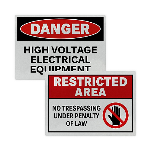 Avery&reg; Reflective Sign Labels 5" Width x 7" Length - Permanent Adhesive - Rectangle - Laser - Silver - Film - Water Resistant - 2 / Sheet - 10 Total Sheets - 20 Total Label(s) - 20 / Pack (61583)