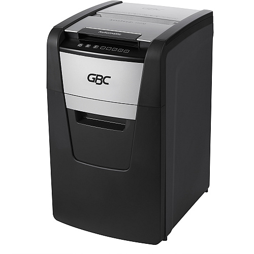 GBC AutoFeed+ Home Office Shredder, 150M, Micro-Cut, 150 Sheets Continuous Shredder - Micro Cut - 6 Per Pass - for shredding Credit Card, Paper Clip, Staples, Paper - P-5 - 30 Minute Run Time - 11.60 gal Wastebin Capacity - Black (WSM1757605)