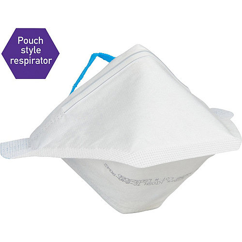 KIMTECH N95 Pouch Respirator Face Mask Regular Size - Airborne Particle, Airborne Contaminant Protection - White - Breathable, Comfortable - 6 / Carton - TAA Compliant (53358CT)