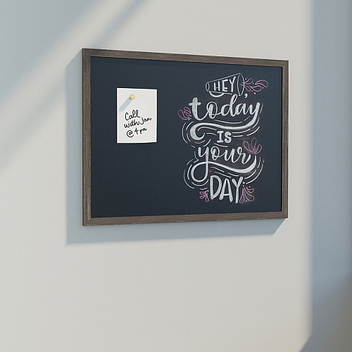 U Brands Decor Magnetic Chalkboard 18" (1.5 ft) Width x 24" (2 ft) Height - Decor Rustic Frame - Horizontal/Vertical - 1 Each (4550U0001)