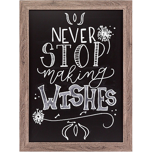 U Brands Decor Magnetic Chalkboard 18" (1.5 ft) Width x 24" (2 ft) Height - Decor Rustic Frame - Horizontal/Vertical - 1 Each (4550U0001)