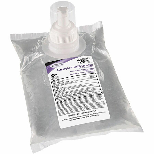Health Guard Hand Sanitizer Foam Light Linen Scent - 1.06 quart - Kill Germs - Multipurpose, Hand - Moisturizing - Clear - Dye-free, No Rinse, Fast Acting, Non-flammable, Odorless - 6 / Carton (68241)