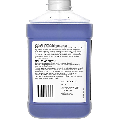 Diversey Virex Plus Disinfectant Cleaner Concentrate - 84.5 fl oz (2.6 quart) - Surfactant Scent - Bactericide, Virucidal, Fungicide, Deodorize - Blue - 2 / Carton (101102926)