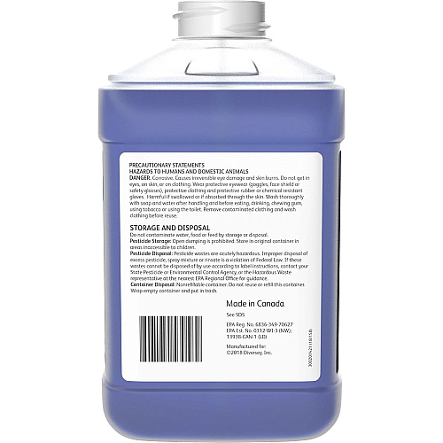 Diversey Virex Plus Disinfectant Cleaner Concentrate - 84.5 fl oz (2.6 quart) - Surfactant Scent - Bactericide, Virucidal, Fungicide, Deodorize - Blue - 2 / Carton (101102926)