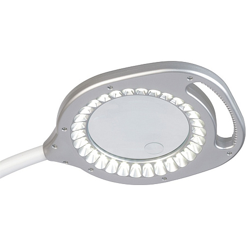 OttLite LED Magnifier Floor & Table Light 54.8" Height - LED Bulb - Glare-free Light, Flexible Neck, Handle, Adjustable Height - 240 lm Lumens - Floor-mountable, Table Top - for Table (CS43828W)
