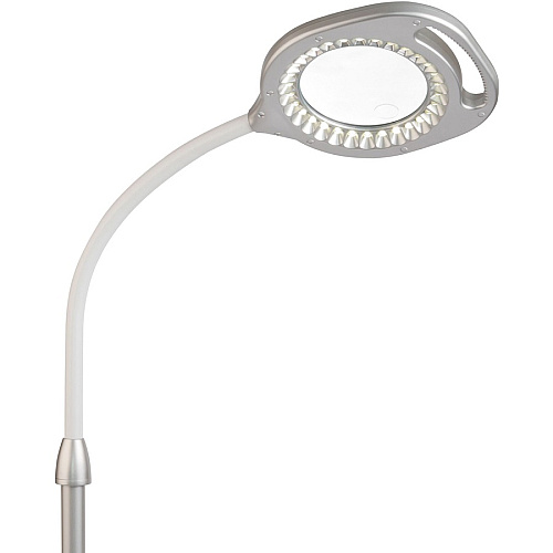 OttLite LED Magnifier Floor & Table Light 54.8" Height - LED Bulb - Glare-free Light, Flexible Neck, Handle, Adjustable Height - 240 lm Lumens - Floor-mountable, Table Top - for Table (CS43828W)