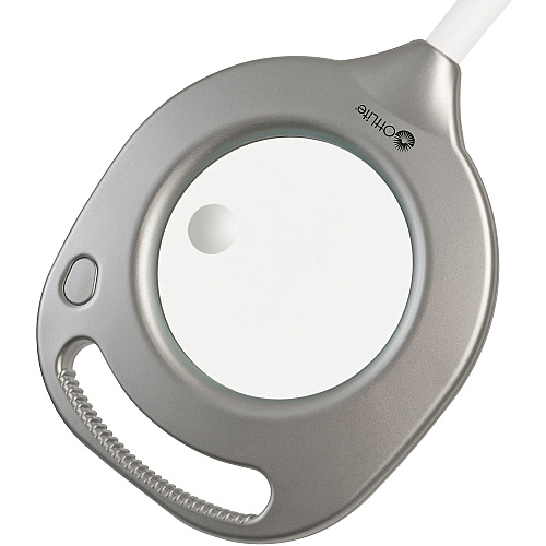 OttLite LED Magnifier Floor & Table Light 54.8" Height - LED Bulb - Glare-free Light, Flexible Neck, Handle, Adjustable Height - 240 lm Lumens - Floor-mountable, Table Top - for Table (CS43828W)