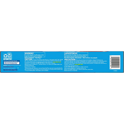 Ziploc&reg; 2-Gallon Freezer Bags Extra Large Size - 2 gal Capacity - 13" - Zipper Closure - Clear - Food, Money, Meat, Poultry, Fish, Soup - 10 / Box (665258)