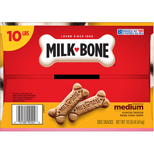 Milk-Bone Original Dog Treats For Dog - Bone - Meat Flavor - 10 lb (92501)