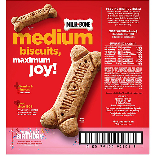 Milk-Bone Original Dog Treats For Dog - Bone - Meat Flavor - 10 lb (92501)
