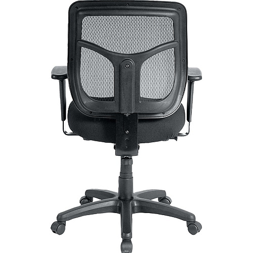 Eurotech Apollo Synchro Mid-Back Chair Butterscotch Seat Color - Fabric Seat Material - Black Back Color - Fabric Back Material - Mid Back - 5-star Base - Castillo Metal - Armrest - 1 Each (MT940071)