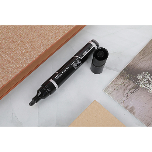 Integra Dry-Erase Markers Erasable - Black Ink - 12 / Box (18299)