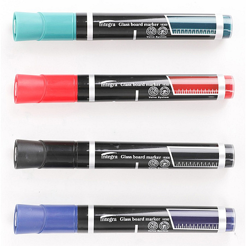 Integra Dry-Erase Markers Erasable - Assorted Ink - 4 / Pack (18300)
