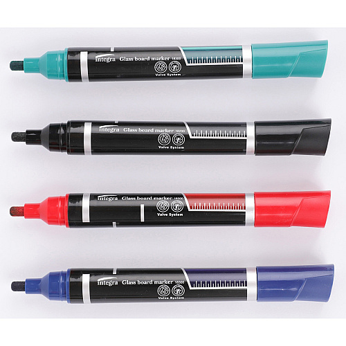 Integra Dry-Erase Markers Erasable - Assorted Ink - 4 / Pack (18300)