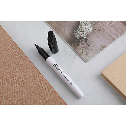 Integra Dry-Erase Markers Fine Bullet Marker Point - Black Ink - Alcohol Based - Fiber Tip - 1 Dozen (18296)