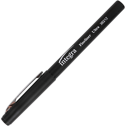Integra Fineliner Ultra Fine Permanent Markers Ultra Fine Marker Point - Black Ink - 12 / Pack (36212)