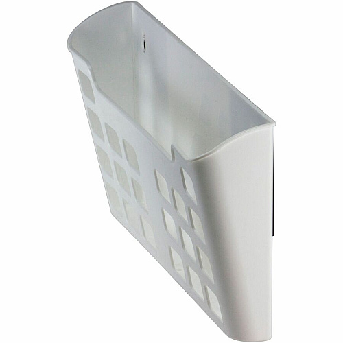 Officemate Magnetplus&trade; Magnetic File Pocket 6.69" Height x 13.62" Width x 2.52" Depth - Magnetic, Suction Cup, Damage Resistant, Front Cut-out - White - Plastic - 1 Each (92543)