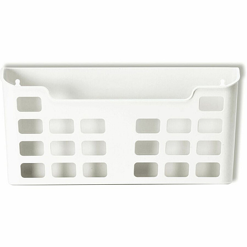 Officemate Magnetplus&trade; Magnetic File Pocket 6.69" Height x 13.62" Width x 2.52" Depth - Magnetic, Suction Cup, Damage Resistant, Front Cut-out - White - Plastic - 1 Each (92543)