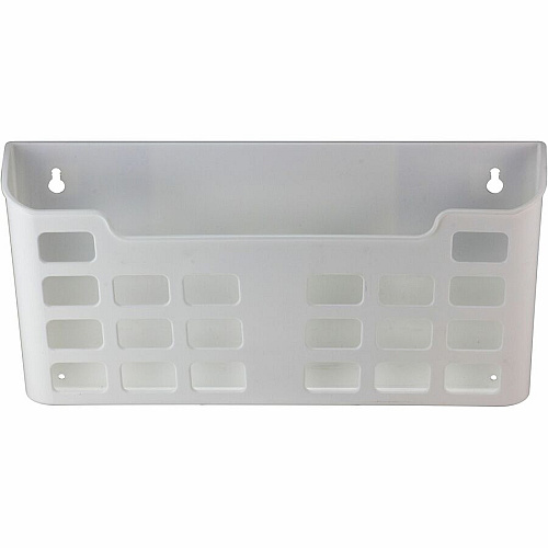 Officemate Magnetplus&trade; Magnetic File Pocket 6.69" Height x 13.62" Width x 2.52" Depth - Magnetic, Suction Cup, Damage Resistant, Front Cut-out - White - Plastic - 1 Each (92543)