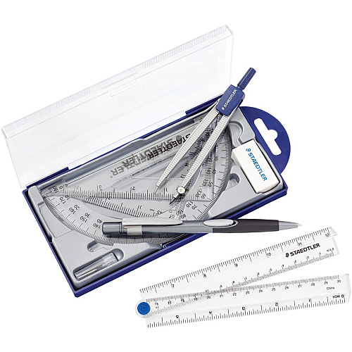 Staedtler Compass Math Set 9 Piece(s) - Blue - 1 Set (55060S92)