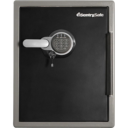 SentrySafe Sentry Safe Digital Fire/Water Safe 2 ft³ - Digital, Programmable, Dual Key Lock - 4 Live-locking Bolt(s) - Fire Proof, Water Resistant, Pry Resistant - for Tablet, Cell Phone, External Hard Drive, Memory Card, USB Drive, CD, DVD, H (SFW205GQC)