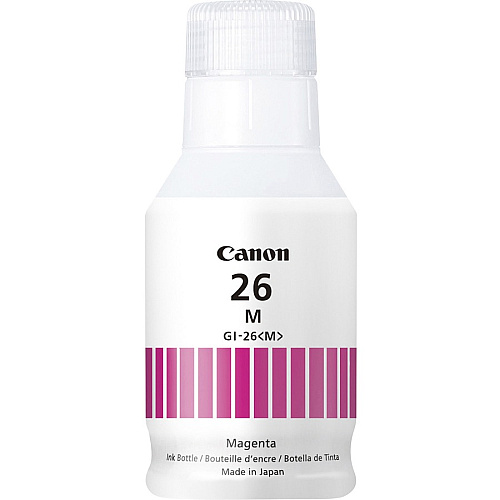 Canon GI-26 Pigment Color Ink Bottle Inkjet - Pink - 14000 Pages - 132 mL - High Yield - 1 Each (GI26M)