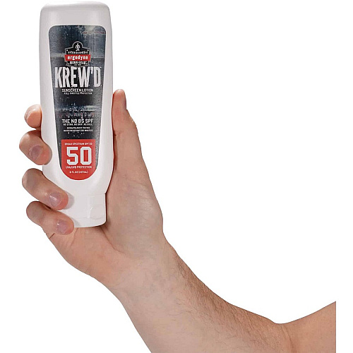Ergodyne 6351 SPF 50 Sunscreen Lotion Lotion - 8 fl oz - Non-fragrance - SPF 50 - Skin - UVA Protection, UVB Protection, Water Resistant, Lightweight, Non-greasy, Absorbs Quickly, Paraben-free, Phthalates-free, Hypoallergenic, Fragrance-free, Swea (16636)