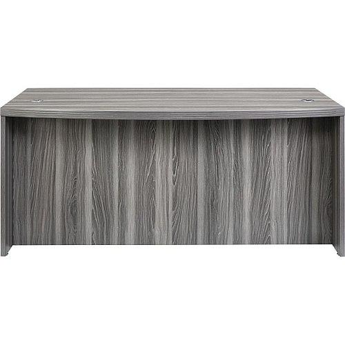 Safco Aberdeen Series 72" Bow Front Desk Rectangle - 1.6" Thickness Work Surface, 29.5" Height x 72" Width x 42" Depth - Material: Medium Density Fiberboard (MDF), Laminate - Finish: Gray Steel - 1 Each (ABD7242LGS)