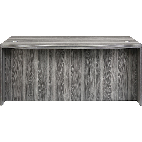 Safco Aberdeen Series 72" Bow Front Desk Rectangle - 1.6" Thickness Work Surface, 29.5" Height x 72" Width x 42" Depth - Material: Medium Density Fiberboard (MDF), Laminate - Finish: Gray Steel - 1 Each (ABD7242LGS)