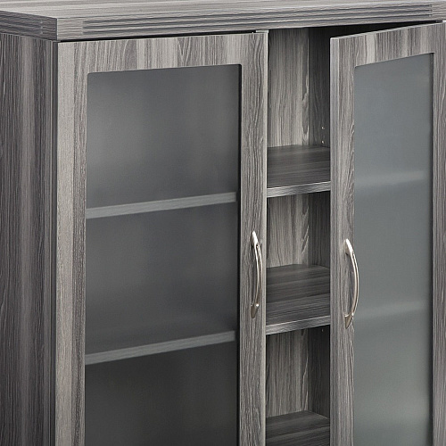 Safco Aberdeen Series Glass Display Cabinet Rectangle - 37.4" Height x 17.9" Width0.7" Thickness Door, 36.8" Height x 34.6" Width x 16.5" Depth Interior Cabinet, 10.4" Height x 34.6" Width x 16.5" Depth Shelf, 39.3" Height x 36" Width x 18" Dept (AGDCLGS)