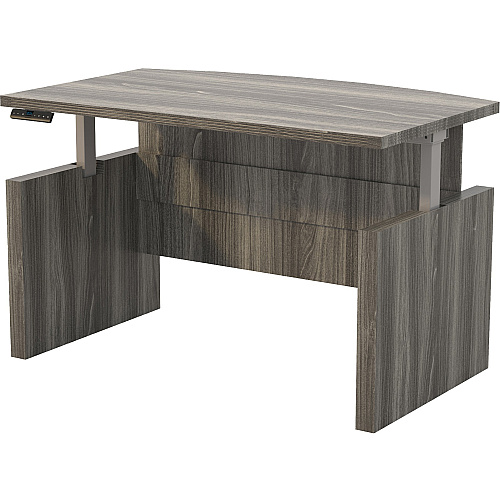 Safco Aberdeen Height-Adjustable Desk x 1.6" Thickness Work Surface, 49.2" Height x 72" Width Desk - Finish: Gray Steel, Laminate - 1 Each (ABDH7242LGS)