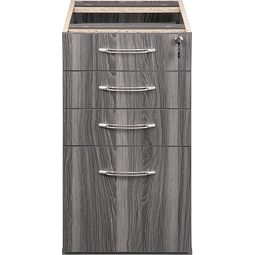 Safco Aberdeen Series Desk Pedestal, Pencil/Box/Box/File Rectangle - 1" Thickness Surface, 4.1" Height x 15.1" Width x 25" Depth, 9.4" Height x 12" Width x 22" Depth Inside Drawer, 27.5" Height x 15.3" Width x 26.5" Depth Pedestal - Total Dra (APBBF26LGS)