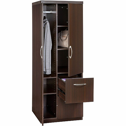 Safco Aberdeen Series Personal Storage Tower 64.3" Height x 14.9" Width0.7" Thickness Door, 9.1" Height18.7" Depth Drawer, 62.2" Height x 22.6" Width x 22.7" Depth Interior Cabinet - Total Drawer(s): 2 - 2 Door(s) - 6 Shelve(s) - 6 Adjustable Sh (APSTLDC)