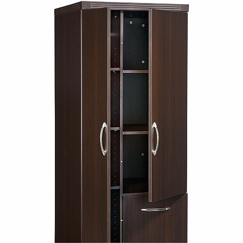 Safco Aberdeen Series Personal Storage Tower 64.3" Height x 14.9" Width0.7" Thickness Door, 9.1" Height18.7" Depth Drawer, 62.2" Height x 22.6" Width x 22.7" Depth Interior Cabinet - Total Drawer(s): 2 - 2 Door(s) - 6 Shelve(s) - 6 Adjustable Sh (APSTLDC)