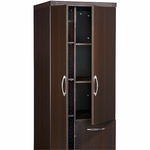 Safco Aberdeen Series Personal Storage Tower 64.3" Height x 14.9" Width0.7" Thickness Door, 9.1" Height18.7" Depth Drawer, 62.2" Height x 22.6" Width x 22.7" Depth Interior Cabinet - Total Drawer(s): 2 - 2 Door(s) - 6 Shelve(s) - 6 Adjustable Sh (APSTLDC)